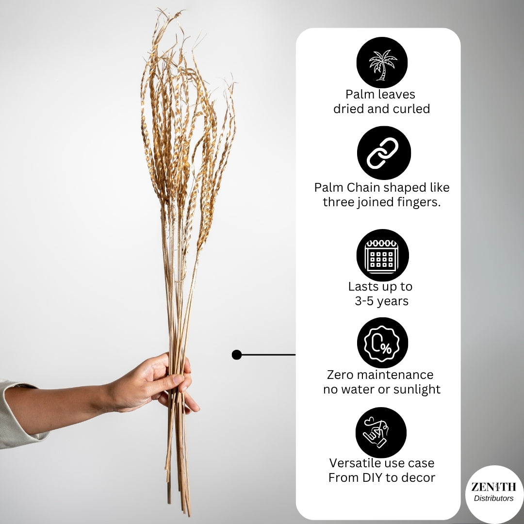 Palm Three Finger (Golden) | Set of 10 Sticks